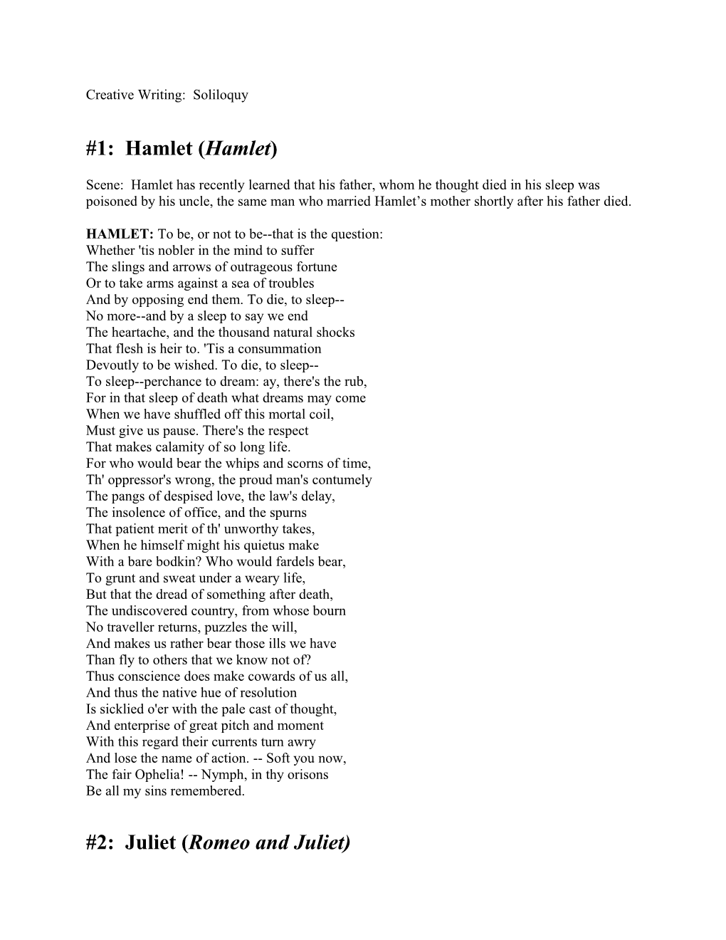 1: Hamlet (Hamlet)