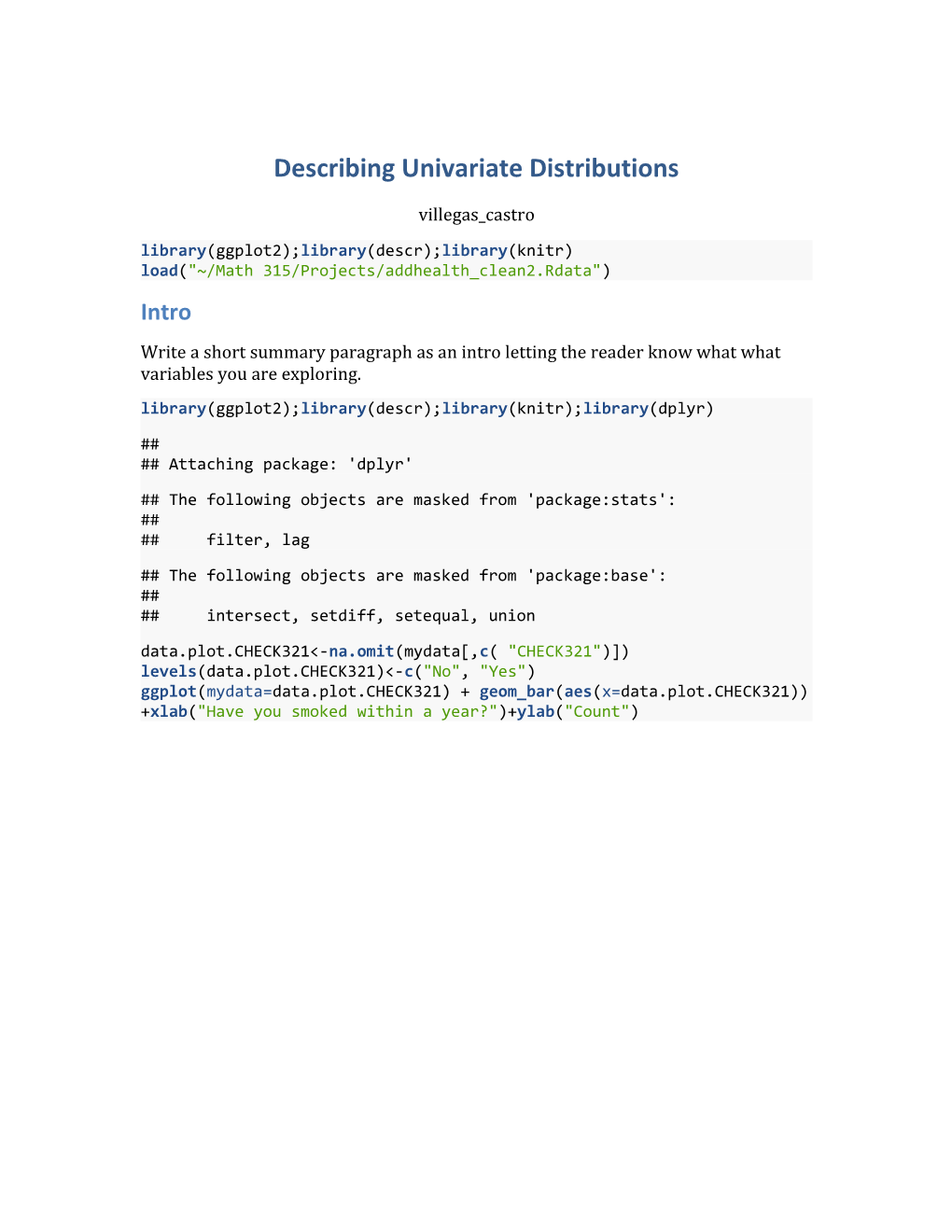 Describing Univariate Distributions