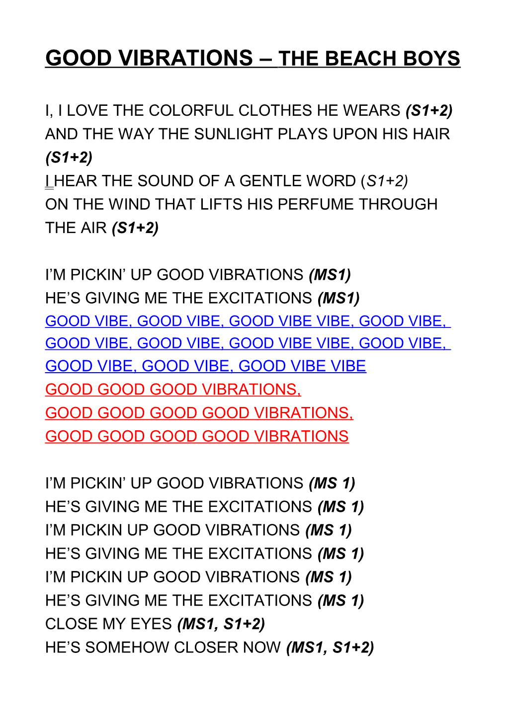 Good Vibration the Beach Boys