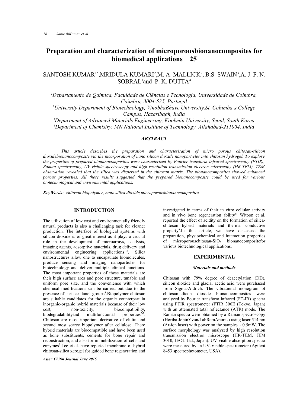 Preparation and Characterization of Microporousbionanocomposites for Biomedical Applications