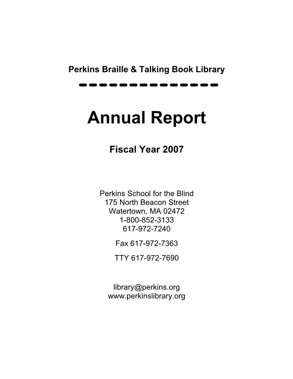 Braille and Talking Book Library