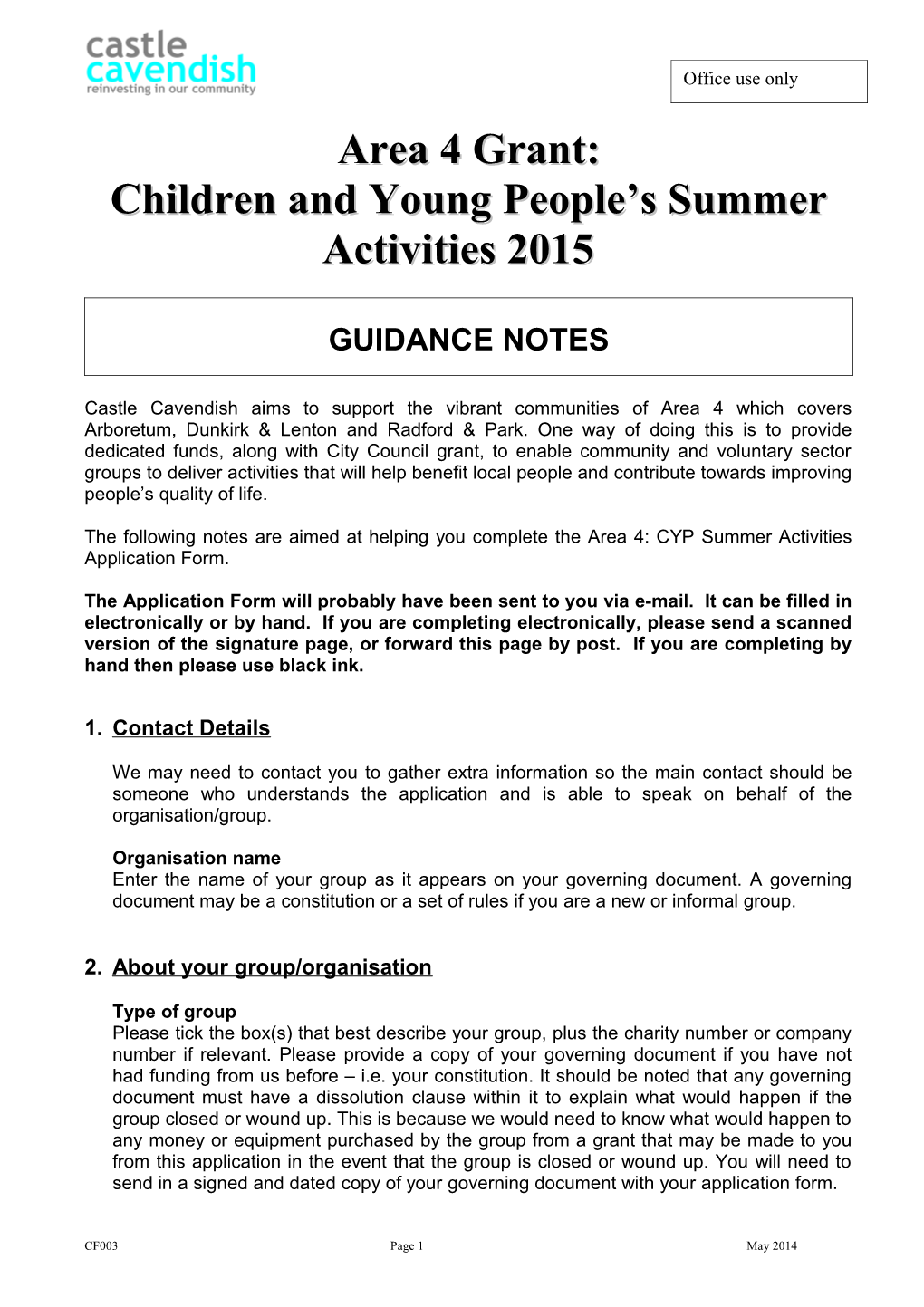 Children and Young People S Summer Activities 2015