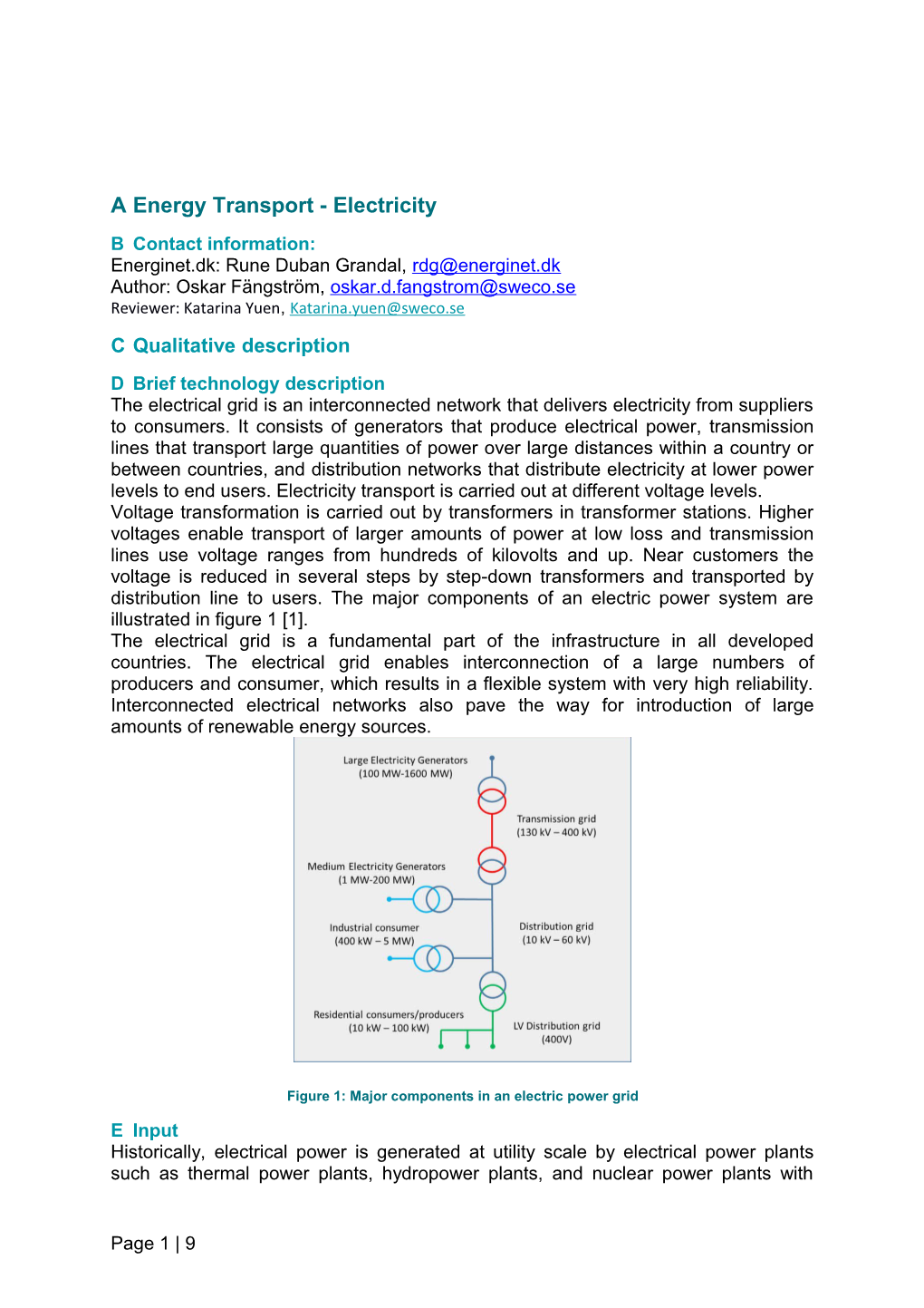 Energy Transport - Electricity