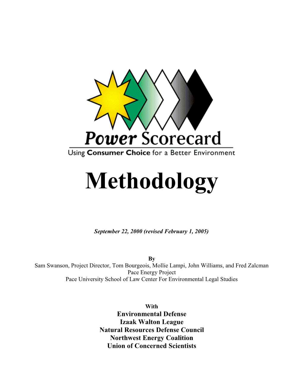 Power Scorecard Methodology Report - Public Draft