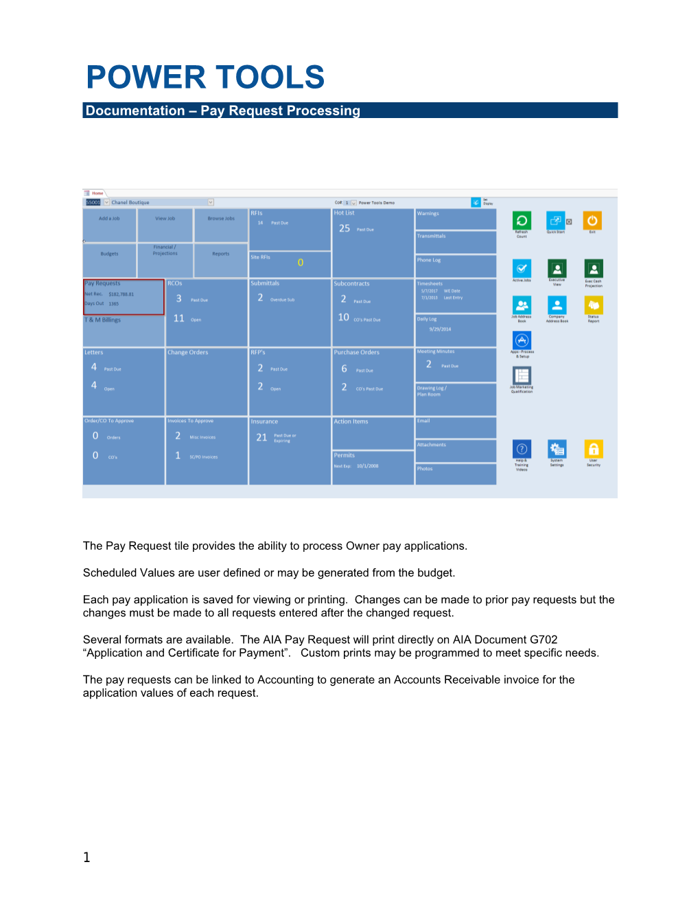 Documentation Pay Request Processing