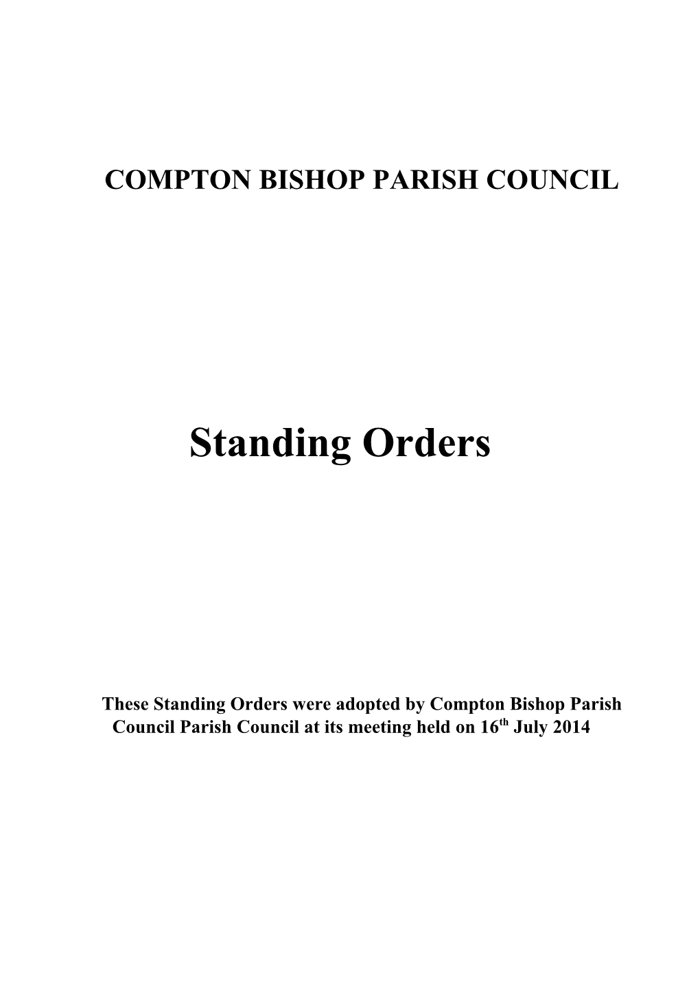 Compton Bishop Parish Council