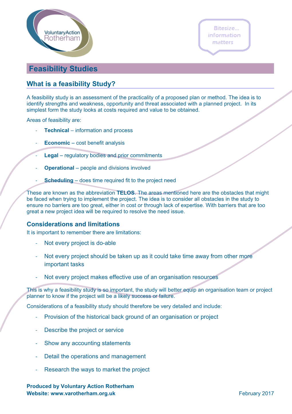 Feasibility Studies