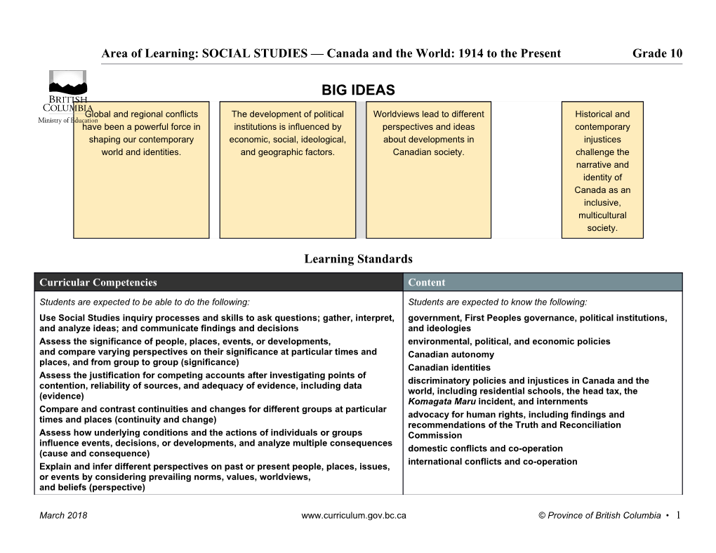 Learning Standards