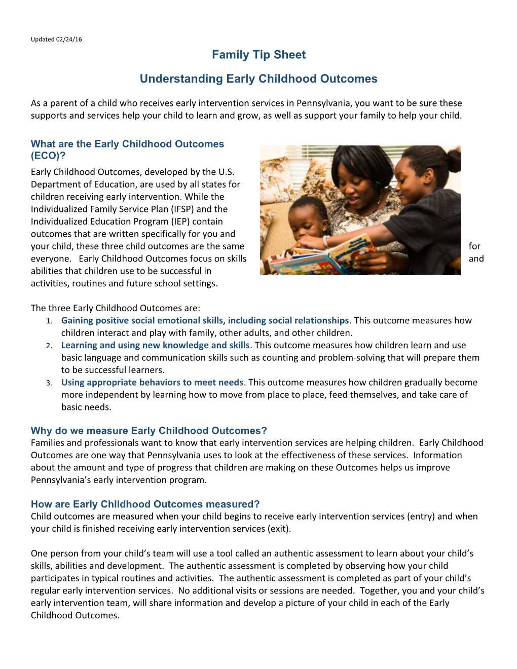 Understanding Early Childhood Outcomes