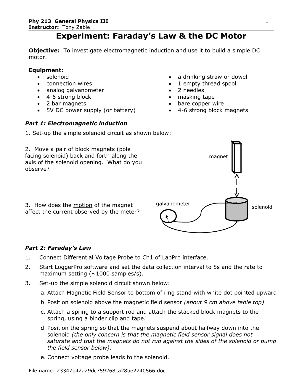 Investigating the Magnetic Field of Various Magnets