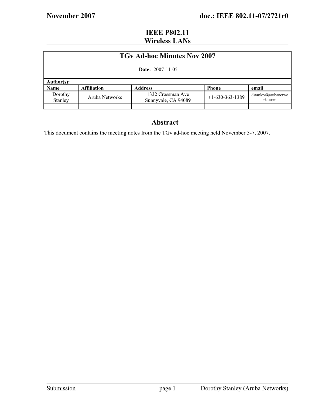 1. Call to Order, Patent Notification - IEEE Patent Policy -