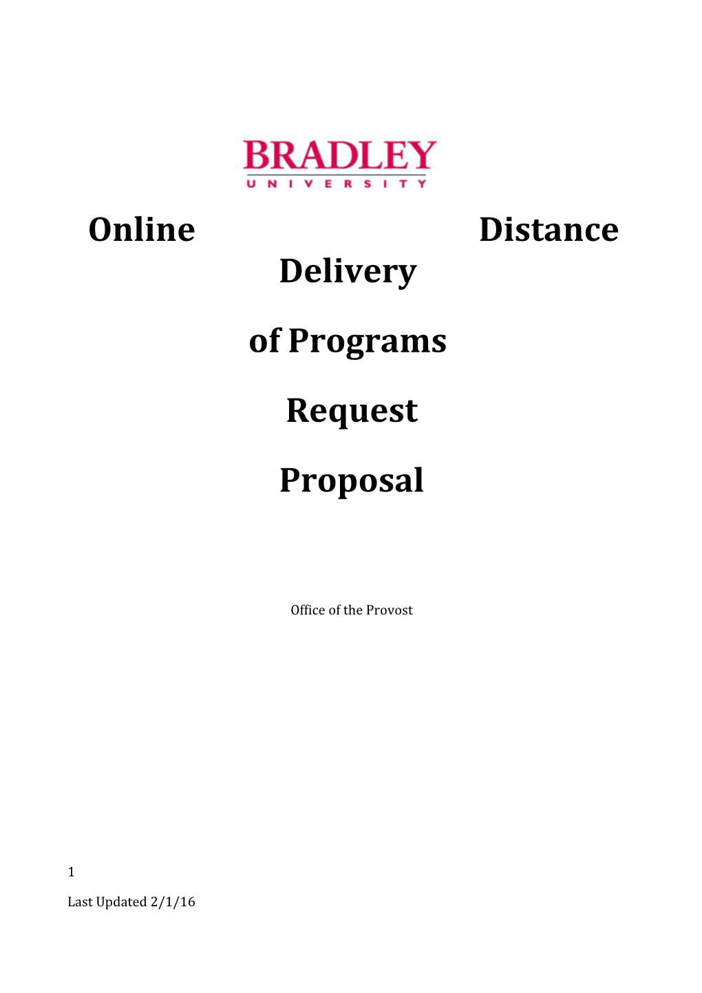 Online Distance Delivery