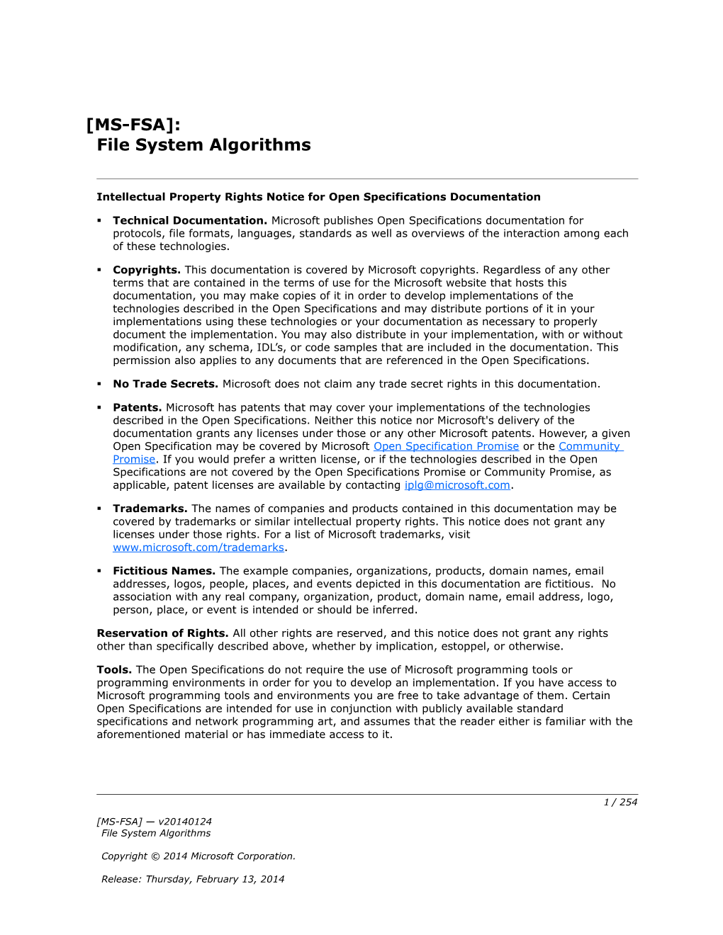 Intellectual Property Rights Notice for Open Specifications Documentation s20