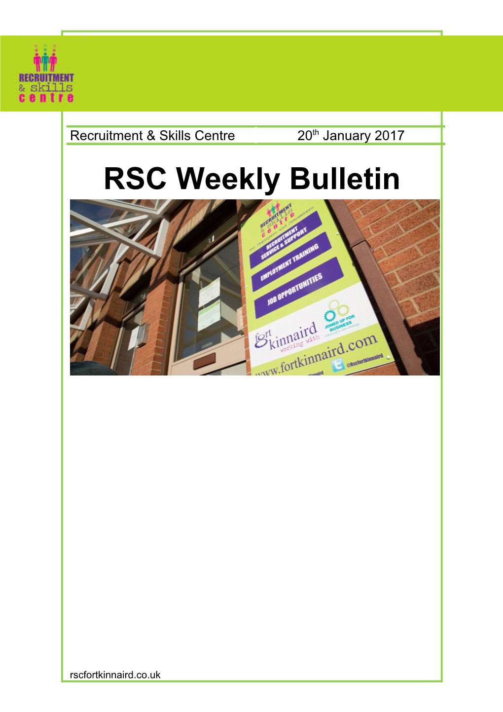 RSC Weekly Bulletin s1