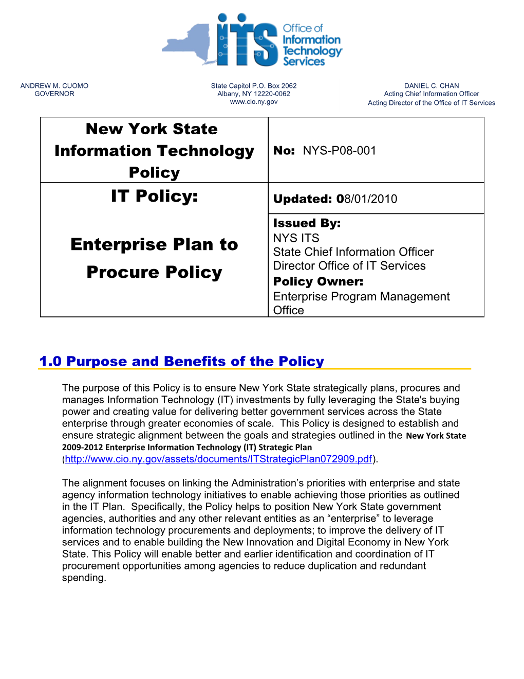 New York State IT Policy