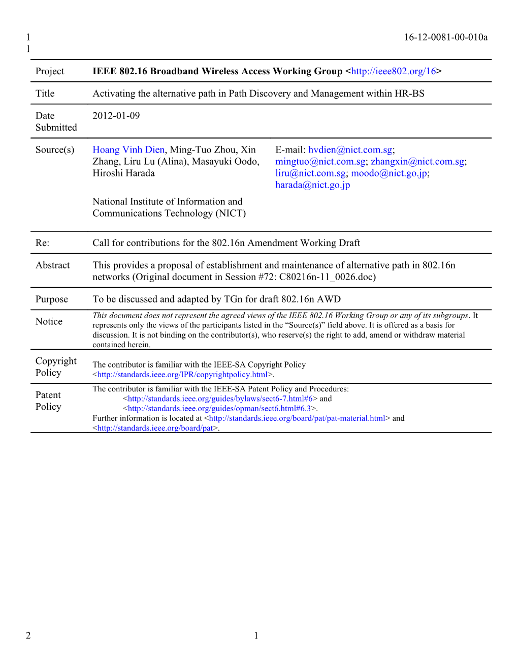 Message Formats for Determining Alternative Path in Path Management of 802.16N-GRIDMAN Networks