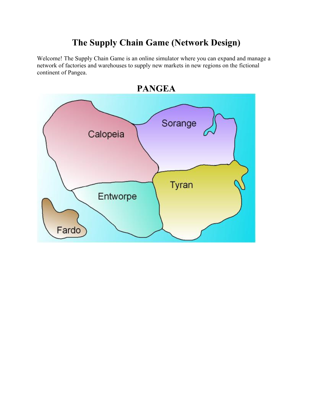 The Supply Chain Game (Network Design)