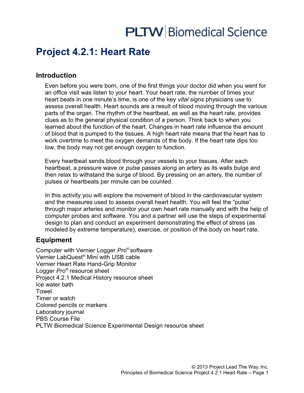 Project 4.2.1: Heart Rate
