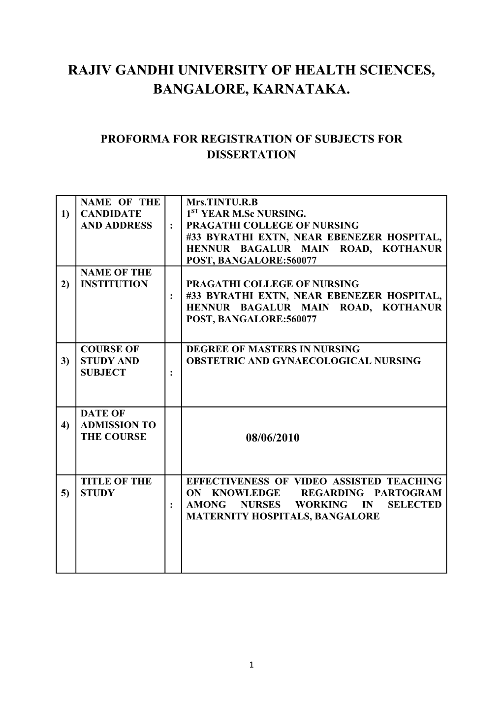 Rajiv Gandhi University of Health Sciences, Bangalore, Karnataka s21