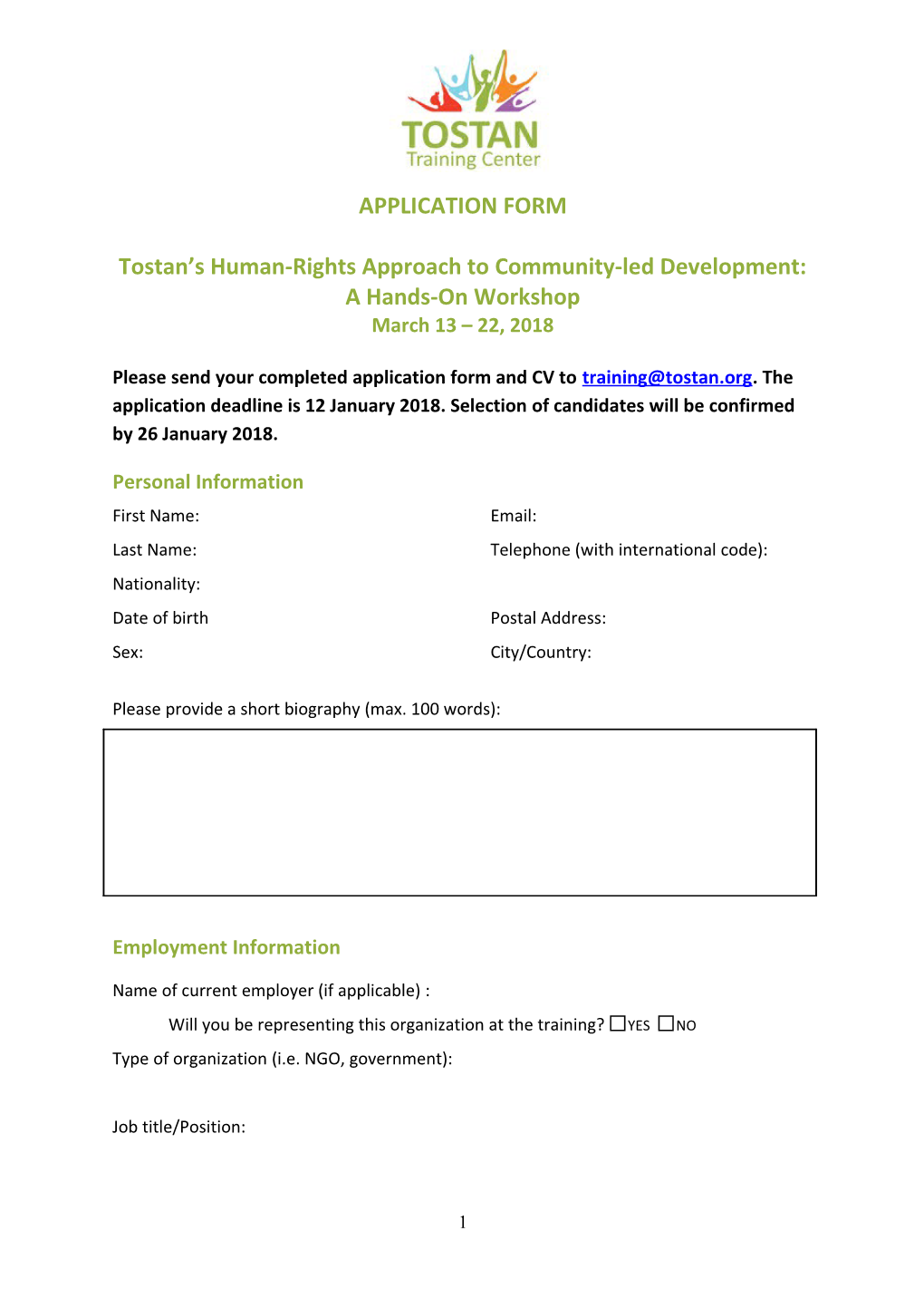 Tostan S Human-Rights Approach to Community-Led Development: a Hands-On Workshop