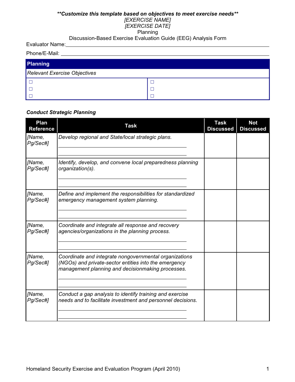 Planning Discussion-Based EEG