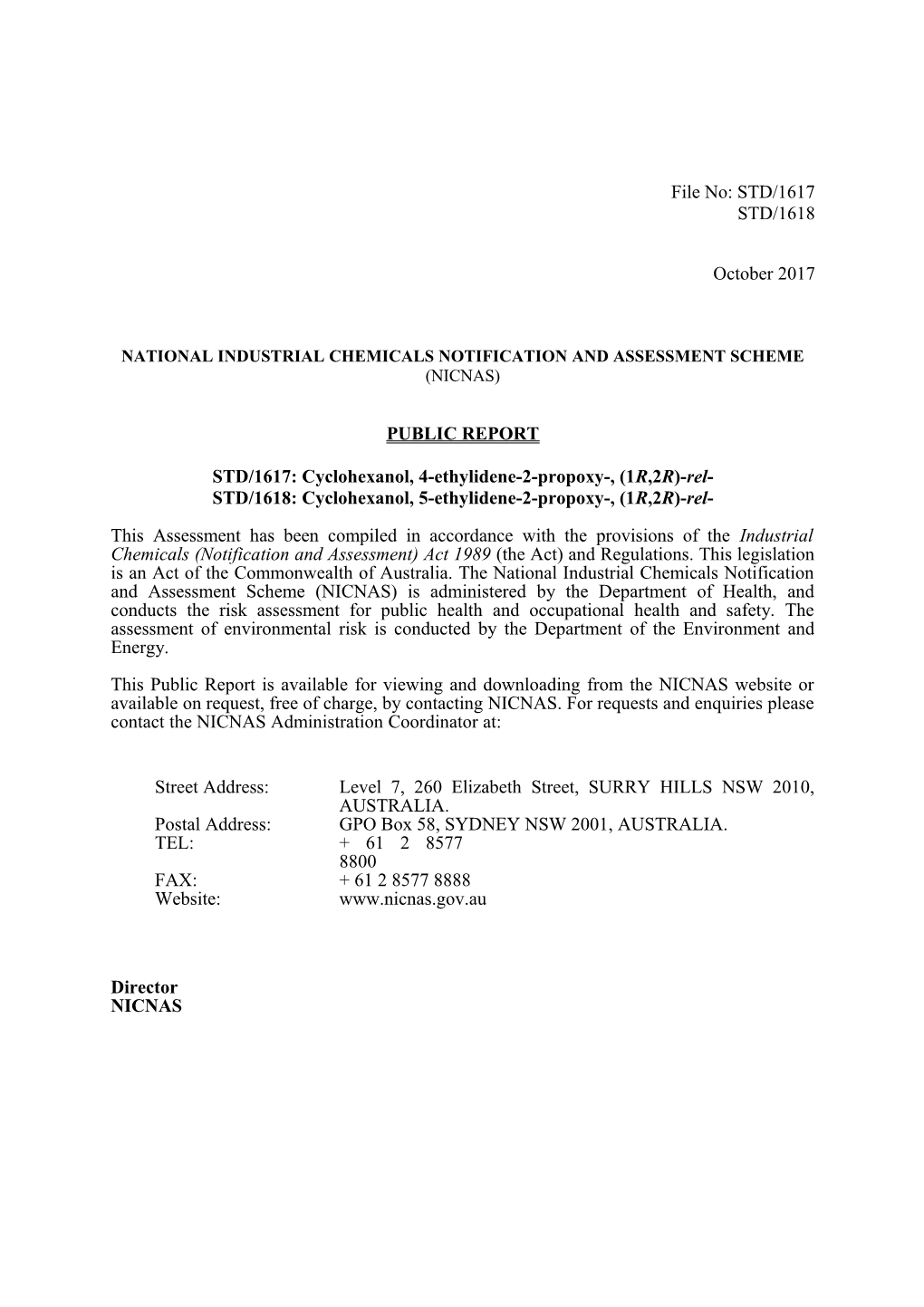 National Industrial Chemicals Notification and Assessment Scheme s28