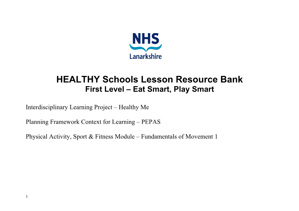Interdisciplinary Learning Project Healthy Me
