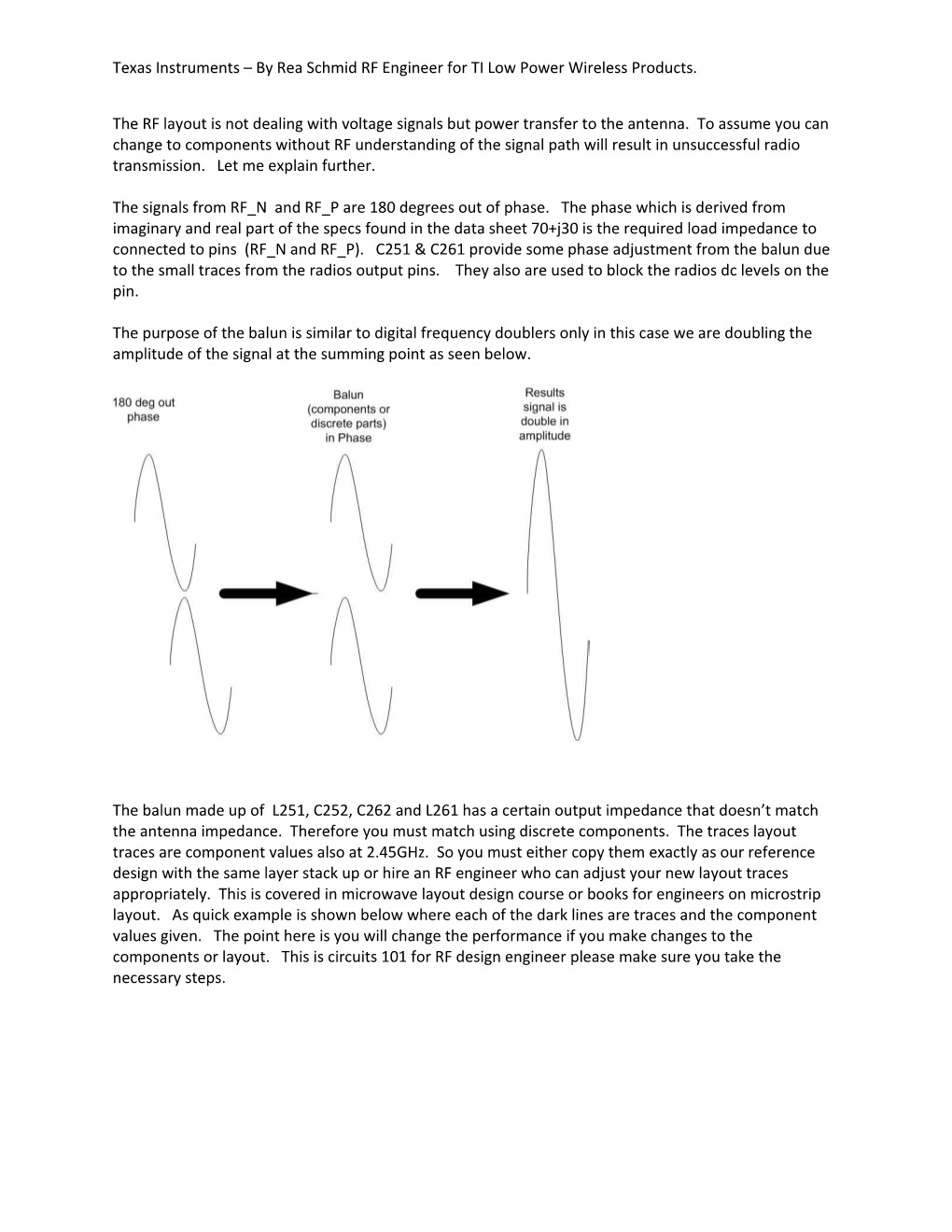 Texas Instruments by Rea Schmid RF Engineer for TI Low Power Wireless Products