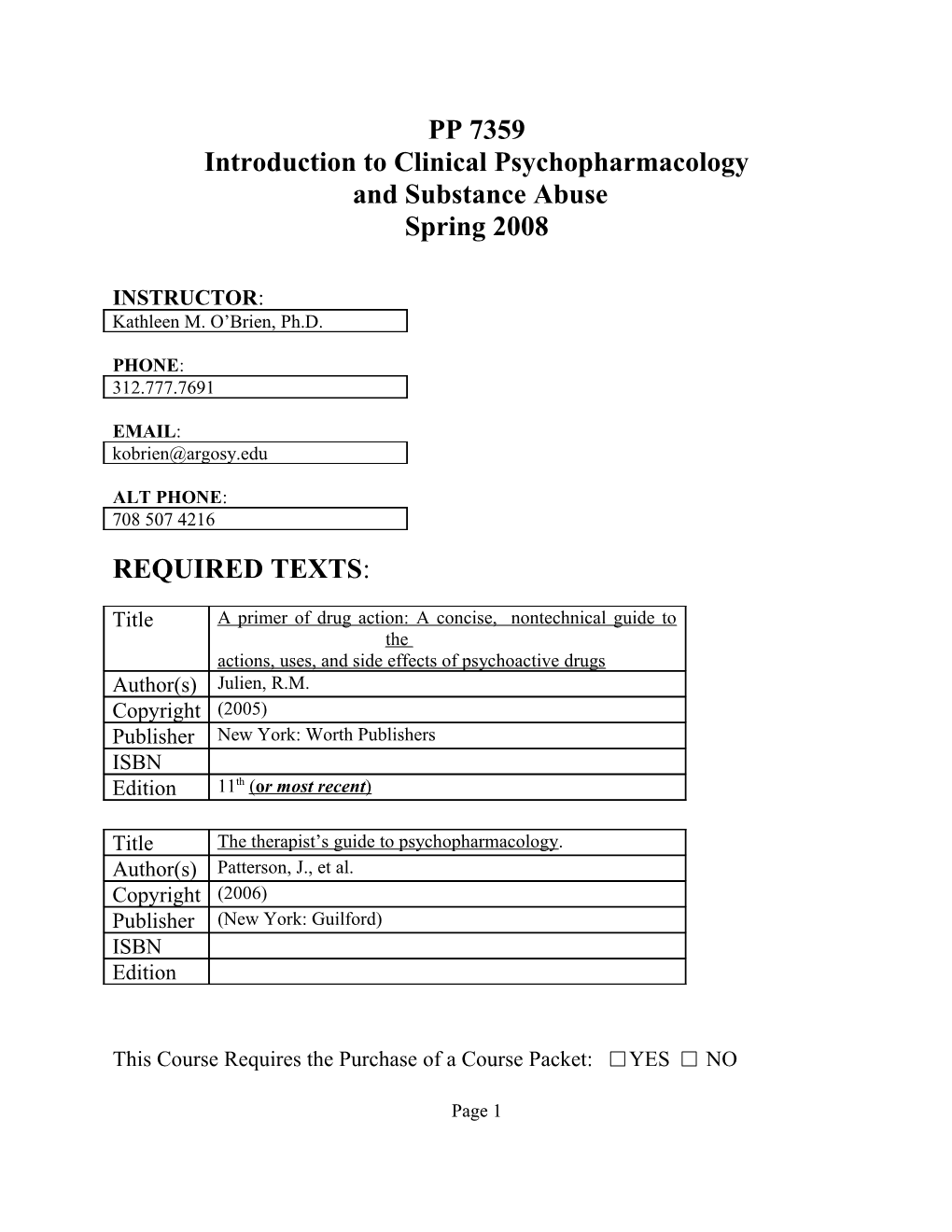 Introduction to Clinical Psychopharmacology