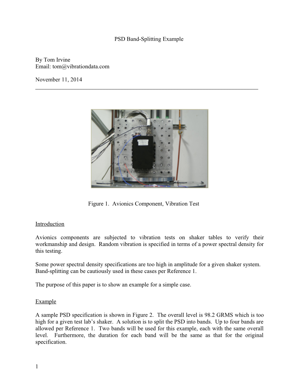 Figure 1. Avionics Component, Vibration Test