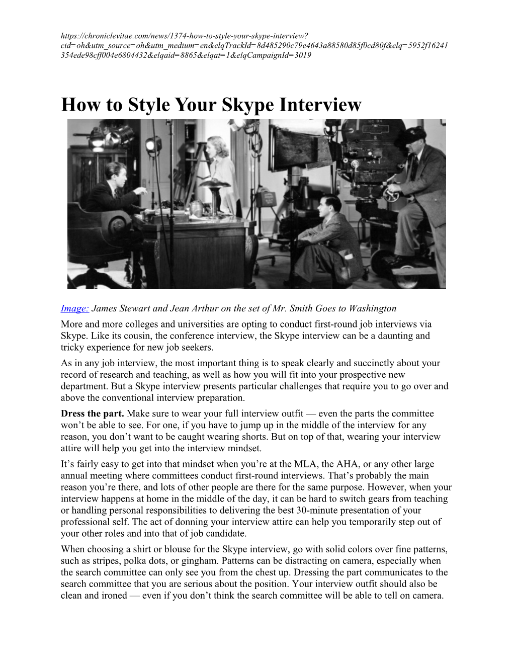 How to Style Your Skype Interview