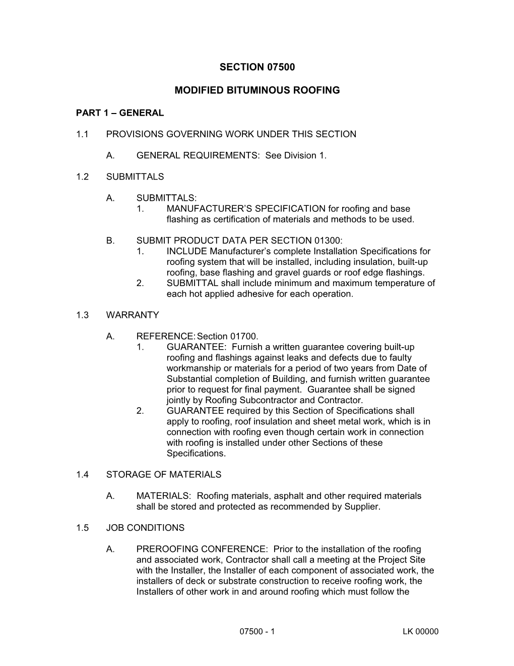 Modified Bituminous Roofing