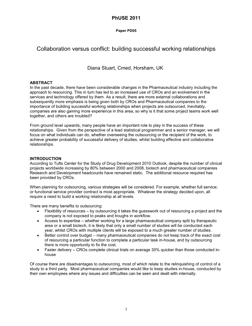 Collaboration Versus Conflict: Building Successful Working Relationships