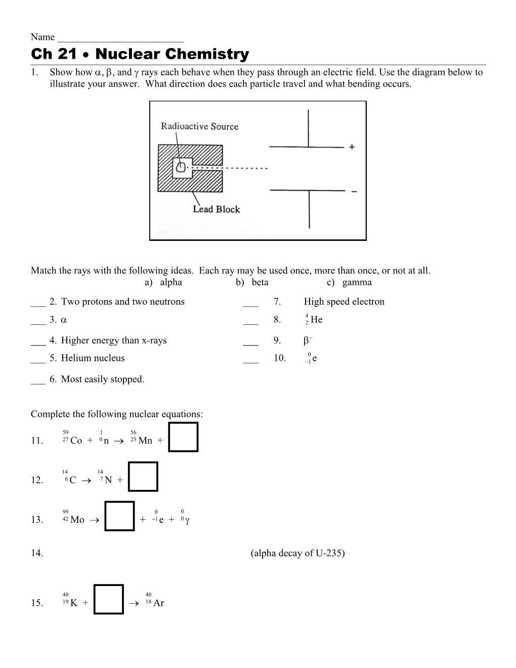 Unit 6 Radioactivity What Is the Nucleus Like