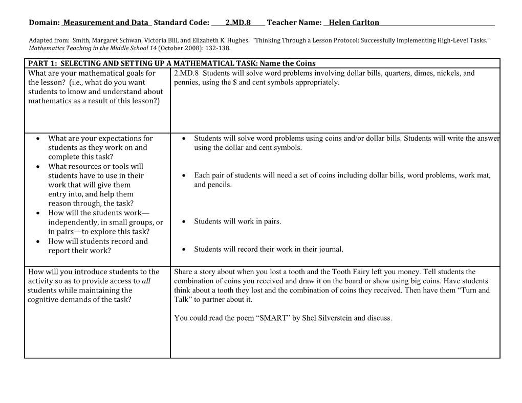 Thinking Through a Lesson Protocol (TTLP) Template s20