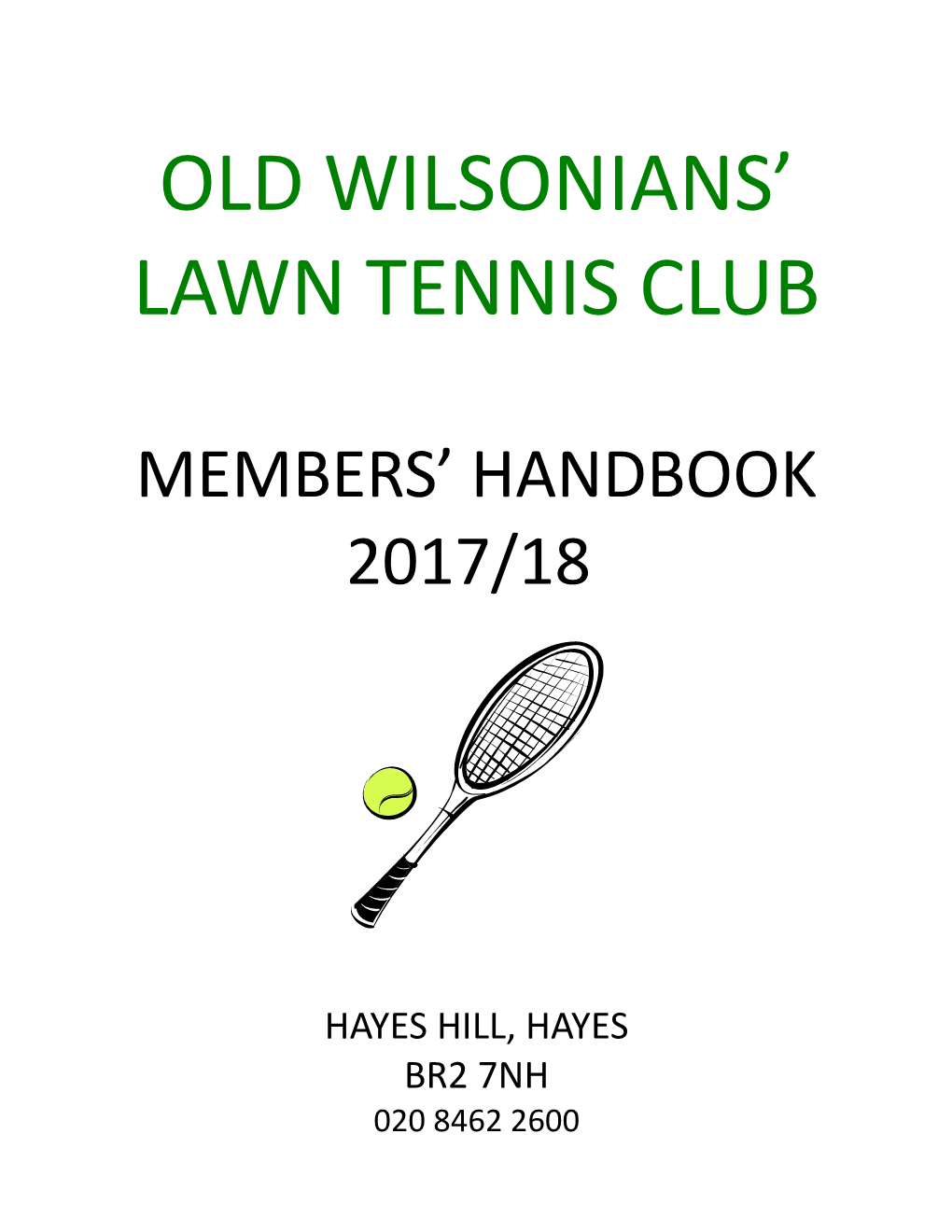 Old Wilsonians Lawn Tennis Club s1