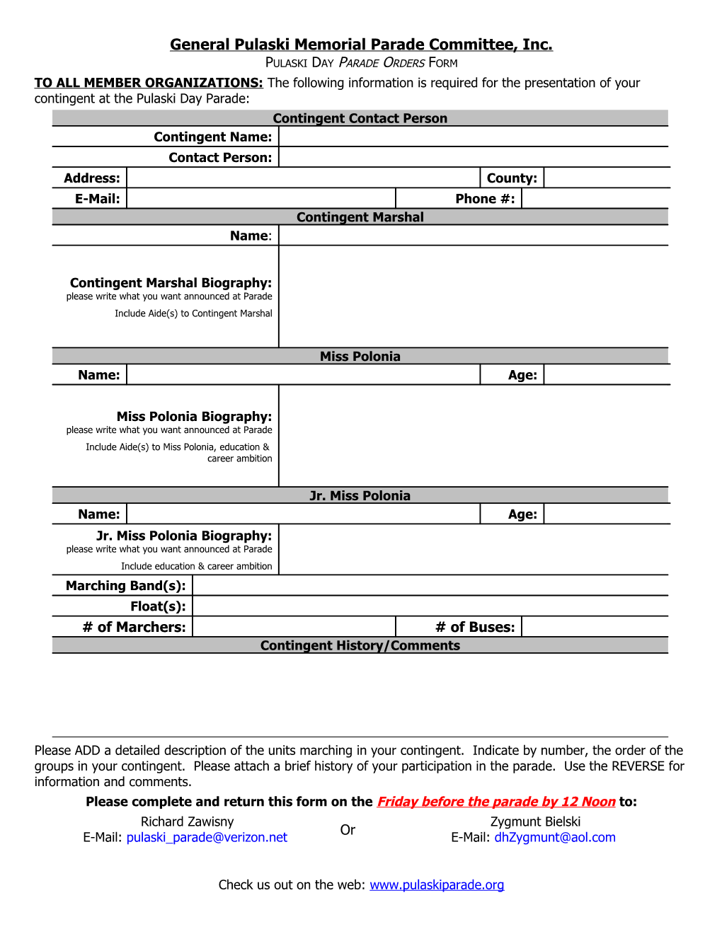 General Pulaski Memorial Parade Committee, Inc