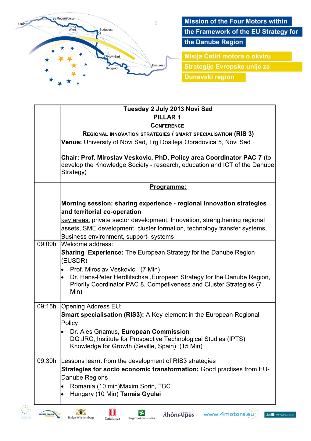 Programme for the Political Delegation