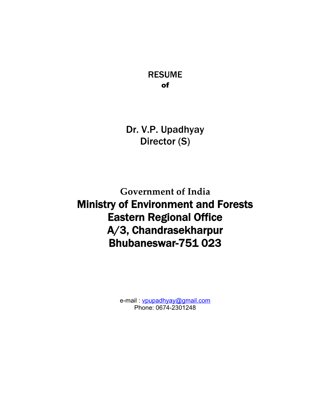 Ministry of Environment and Forests s3