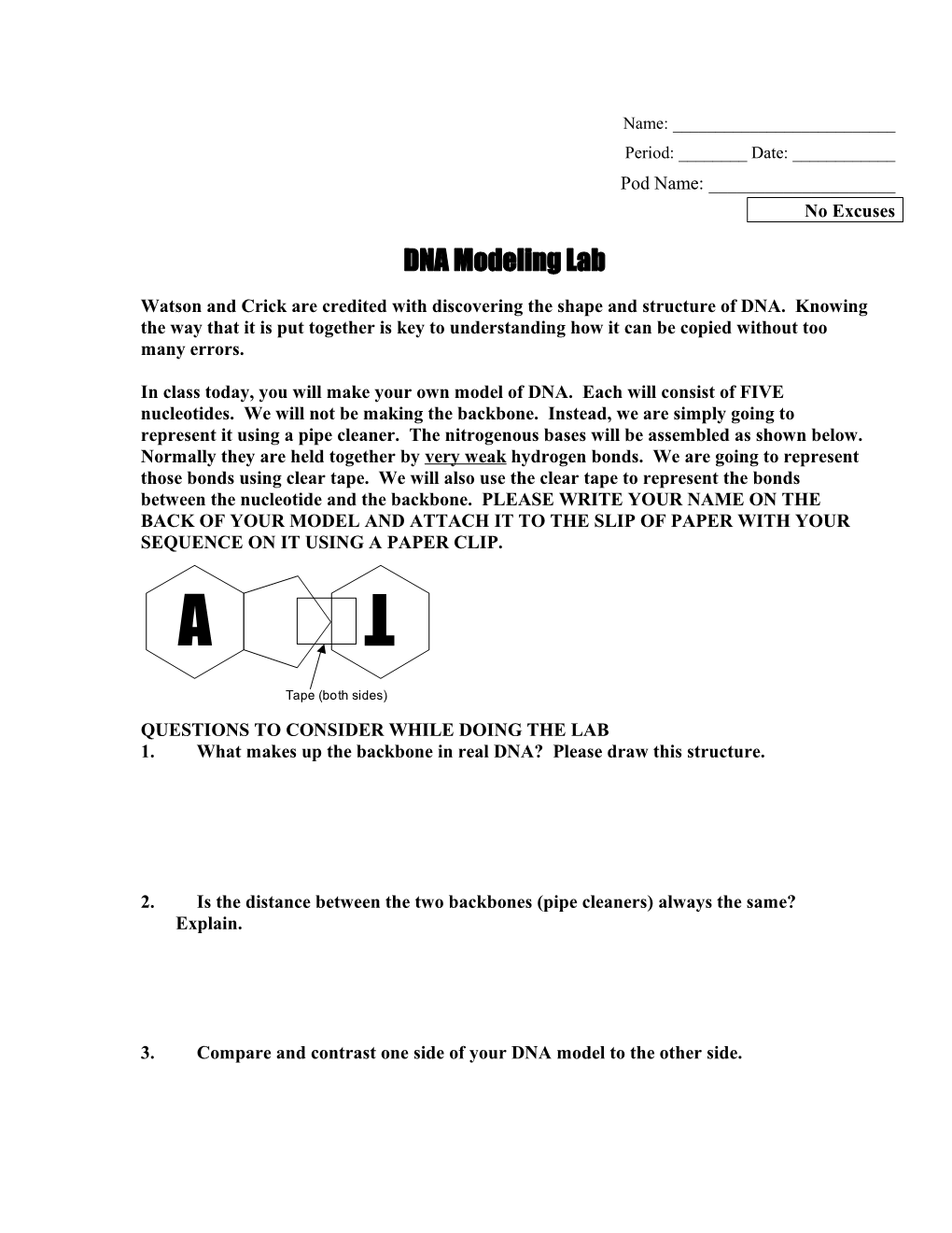 Questions to Consider While Doing the Lab