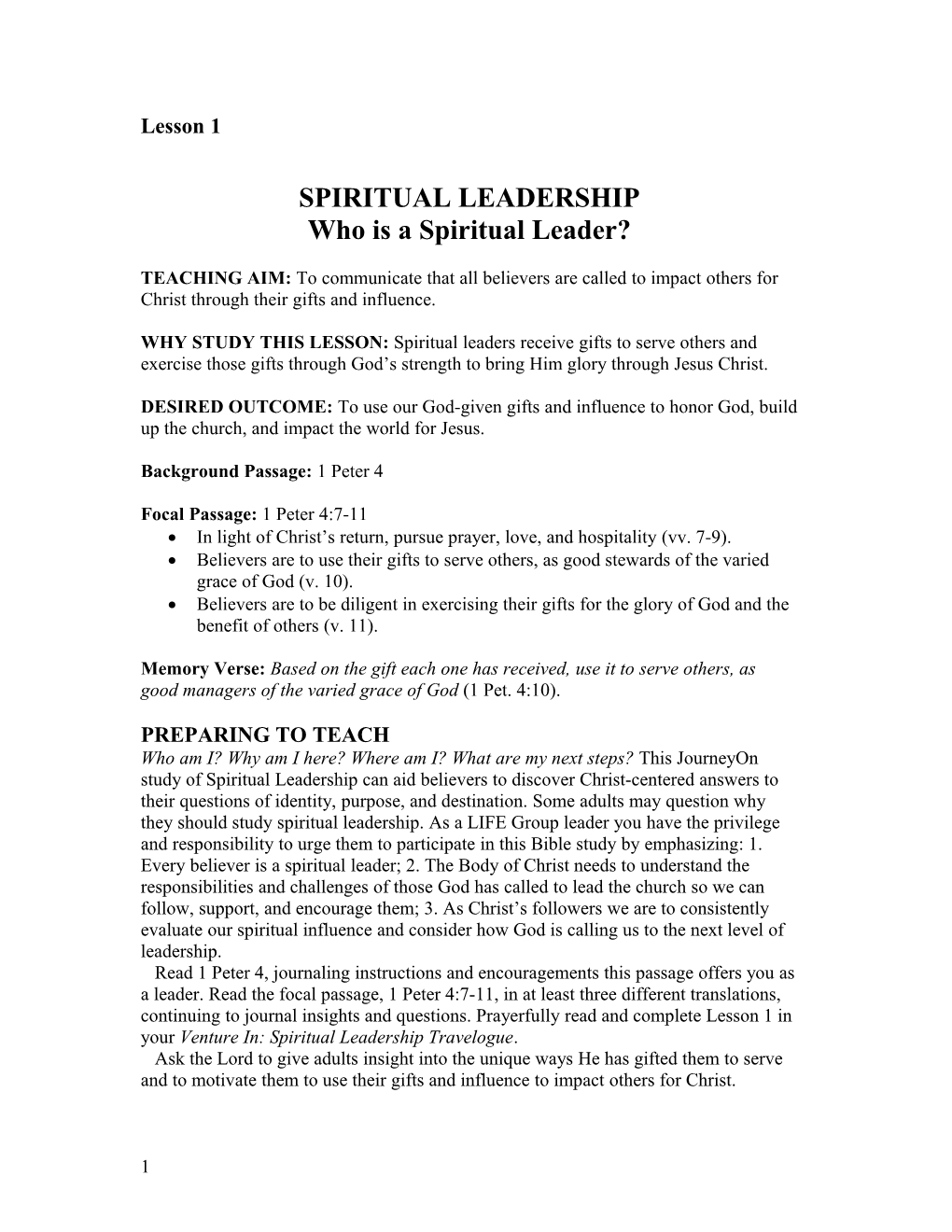 Spiritual Leadership