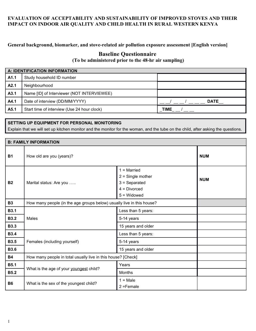 Child Health Protocol