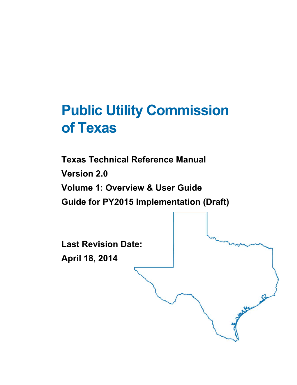 Texas Technical Reference Manual