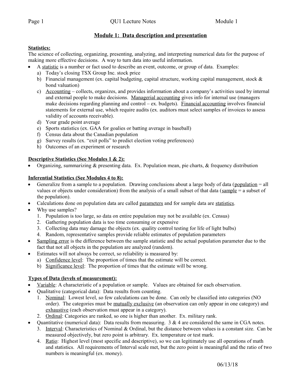 Chapter 9 Lecture Notes: Two-Sample Tests