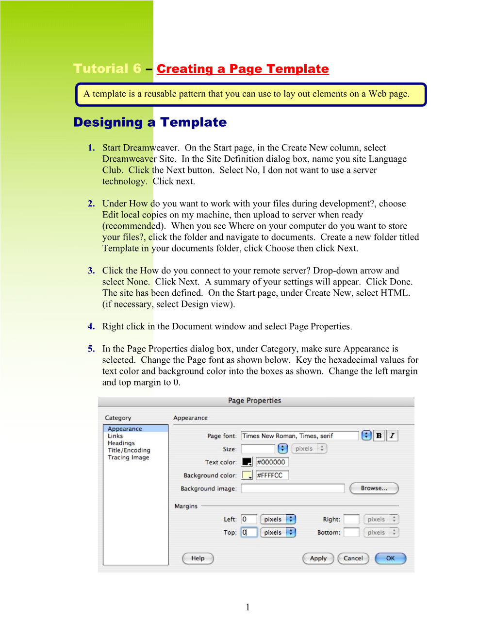 Lesson 1 - an Introduction to Dreamweaver s1