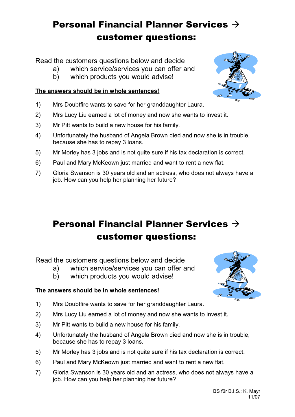 Personal Financial Planner Services