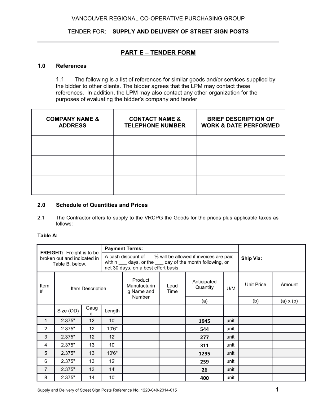 Vancouver Regional Co-Operative Purchasing Group