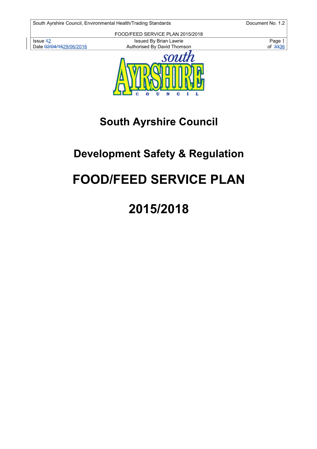Food Service Plan