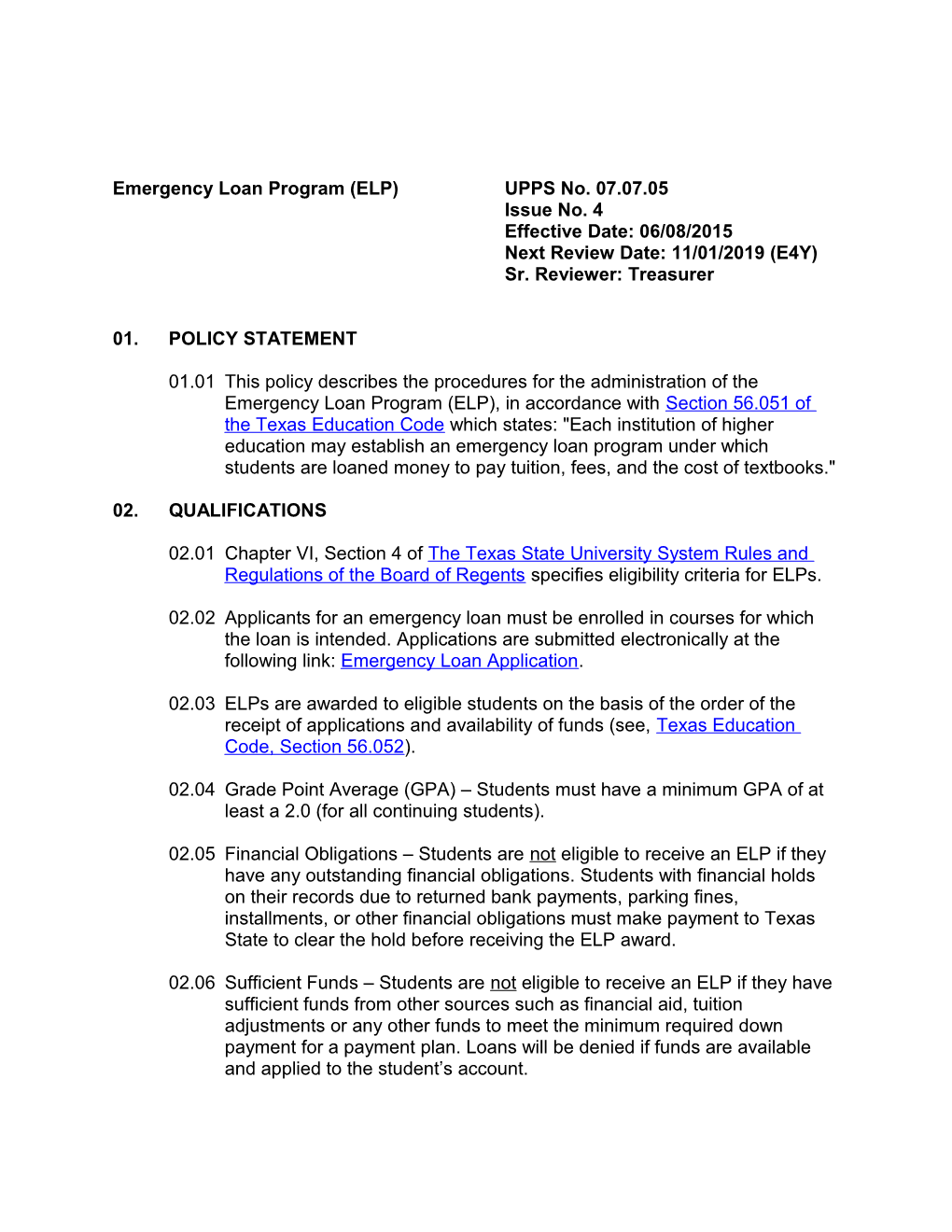 UPPS No. 07.03.01, Operating Guidelines for Student Housing