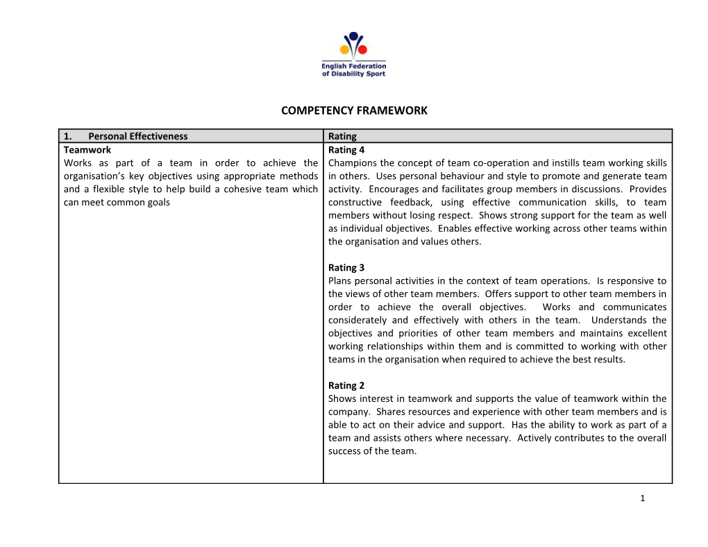 Competency Framework